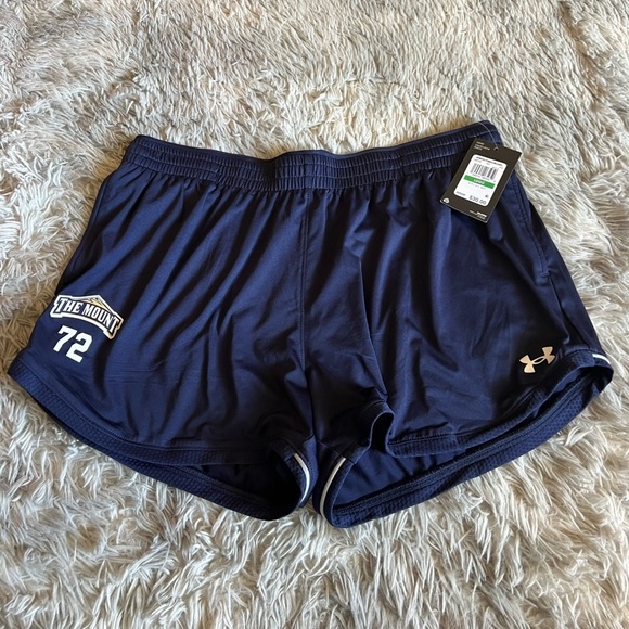 Under Armour Pants - NWT navy blue under armor “The Mount” athletic shorts